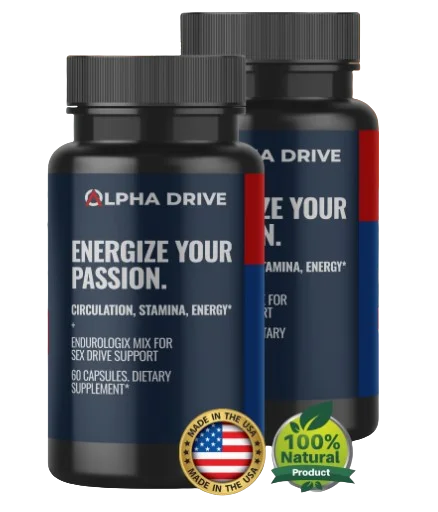 Alpha Drive 24 Men's Vitality Supplement Bottle