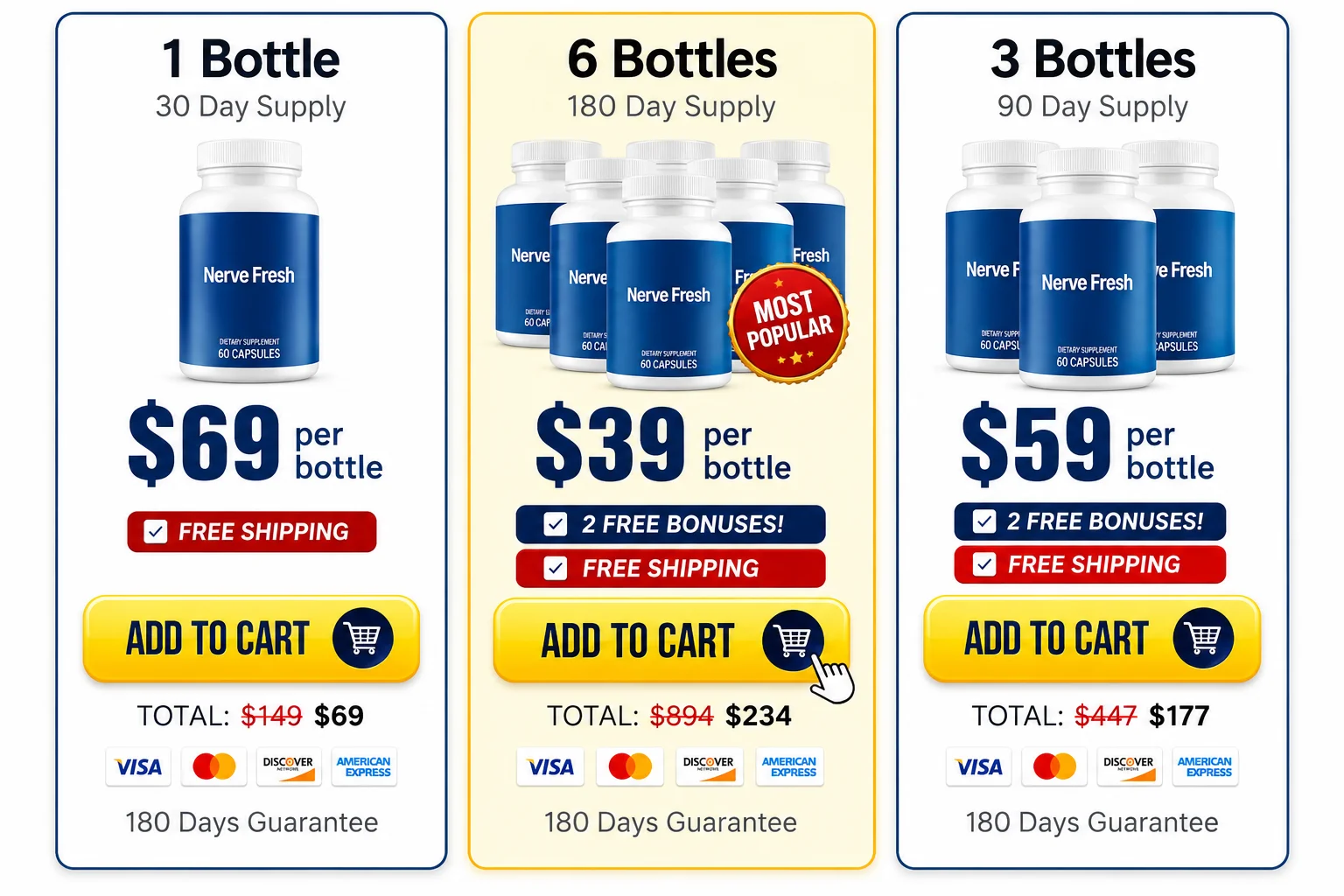 Nerve Fresh Official Pricing Packages