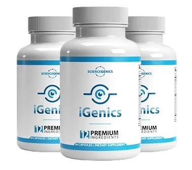 iGenics Vision Support Supplement Bottle